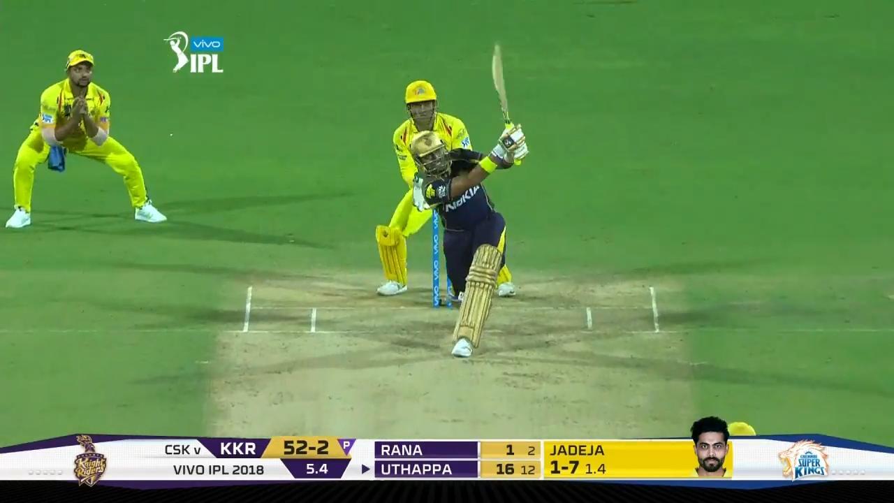M05: CSK vs KKR – Robin Uthappa Six background