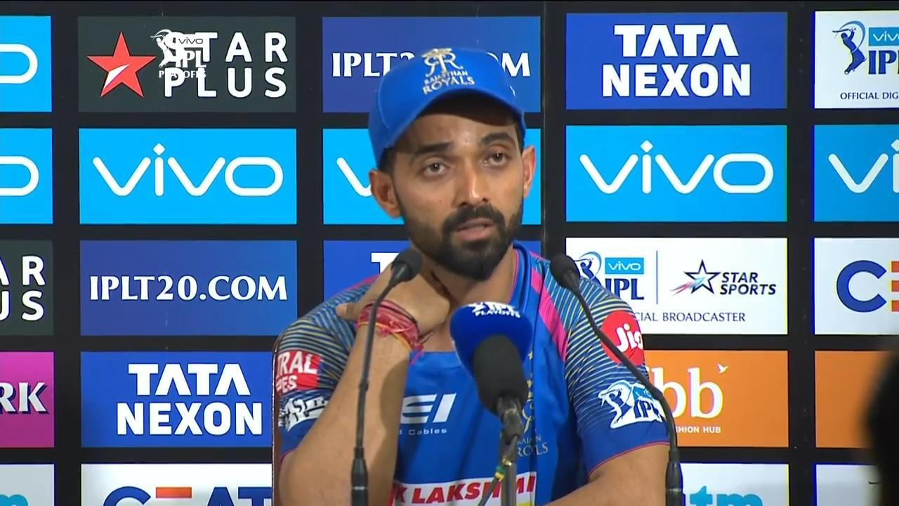 Eliminator: KKR vs RR – Press Conference – Ajinkya Rahane background