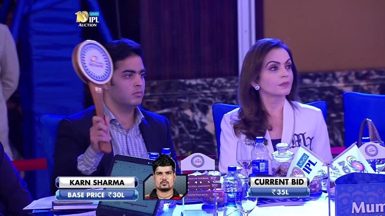 2017 VIVO IPL Player Auction - Mumbai Indians