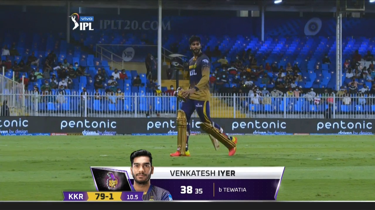 M54: KKR vs RR – Venkatesh Iyer Wicket