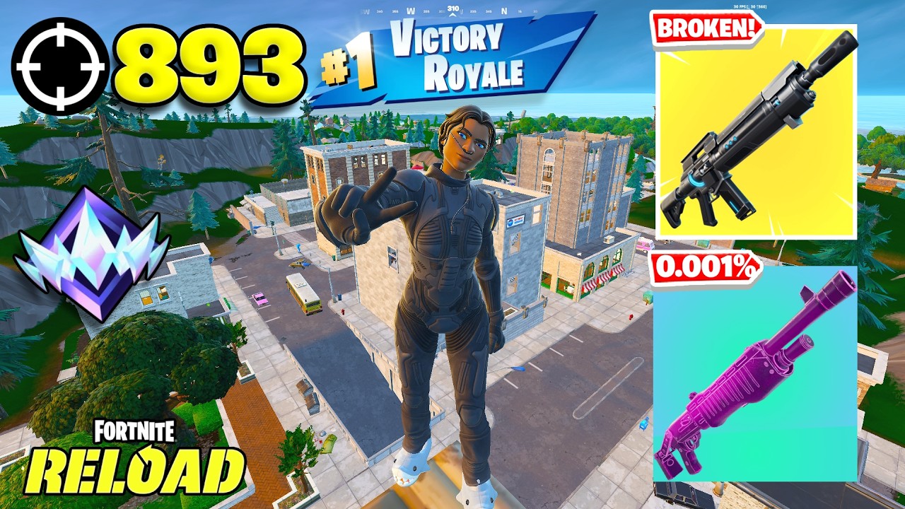 893 Elimination "RANKED RELOAD” Gameplay Wins (Fortnite Chapter 7 PS5 Controller)