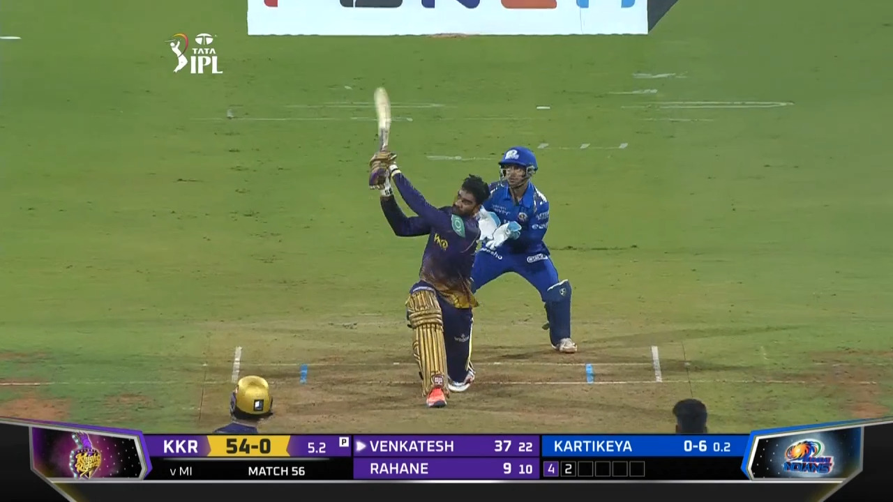 M56: MI vs KKR – Venkatesh Iyer Six