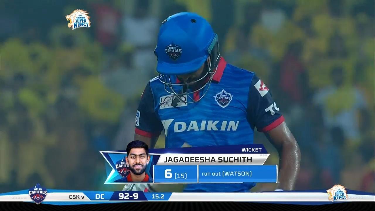 M50: CSK vs DC – Jagadeesha Suchith Wicket