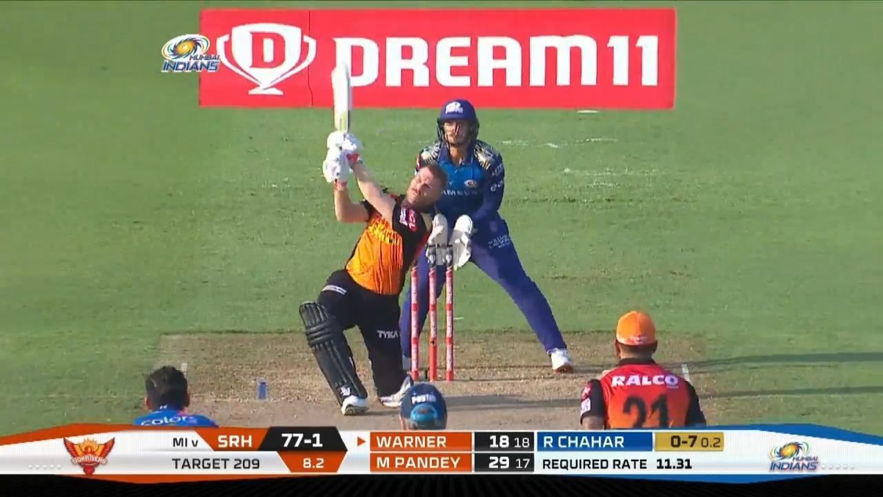 M17: MI vs SRH – David Warner Six