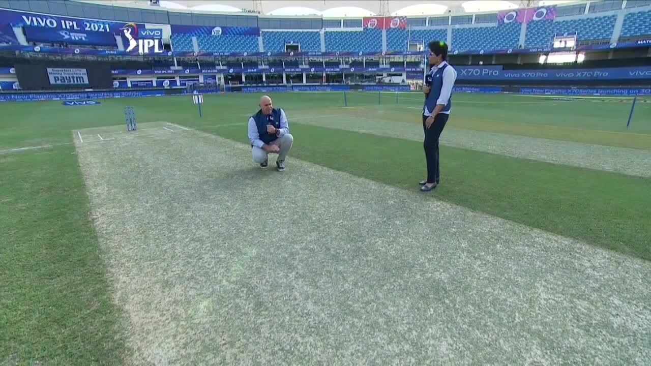 M43: RR vs RCB – Pitch Report background