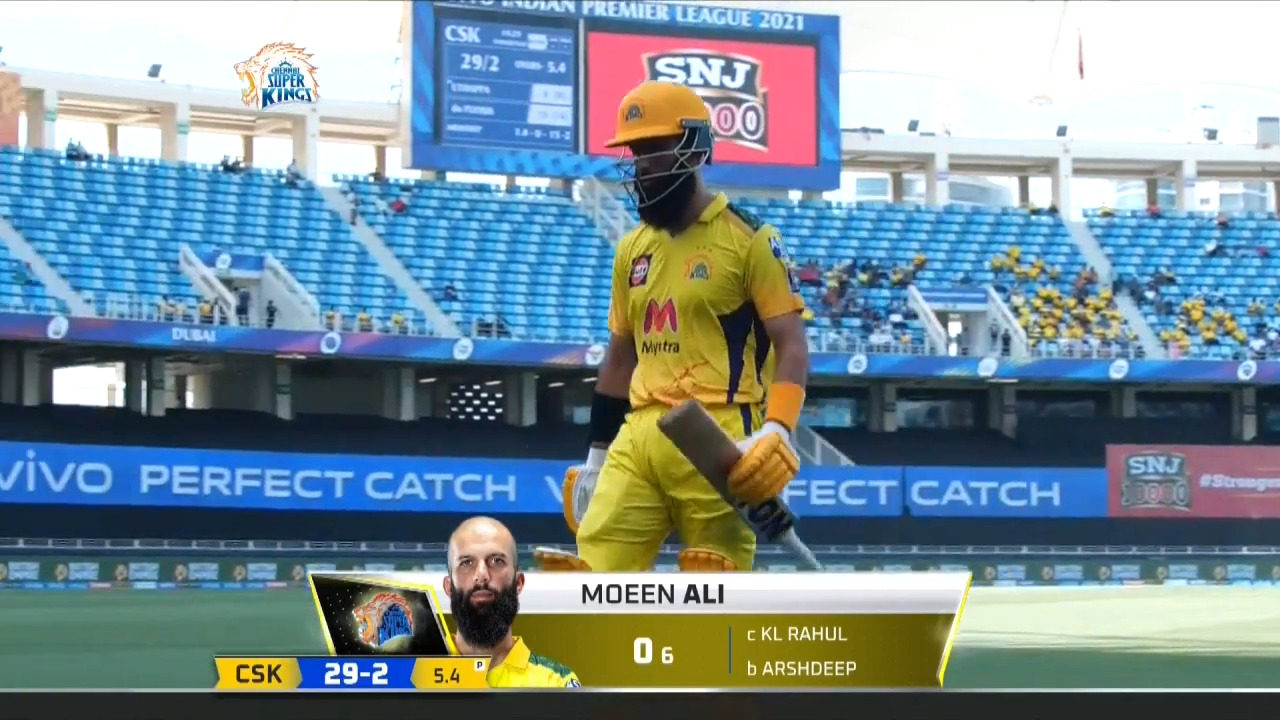 M53: CSK vs PBKS – Moeen Ali Wicket