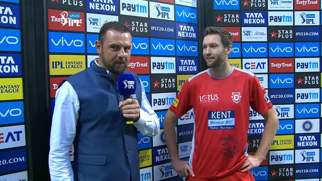 M50: MI vs KXIP – Andrew Tye Interview background