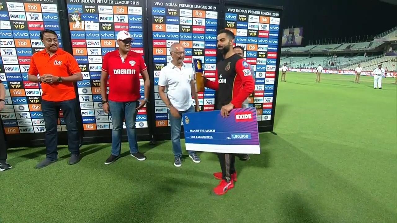 M35: KKR vs RCB – Man of the Match – Virat Kohli