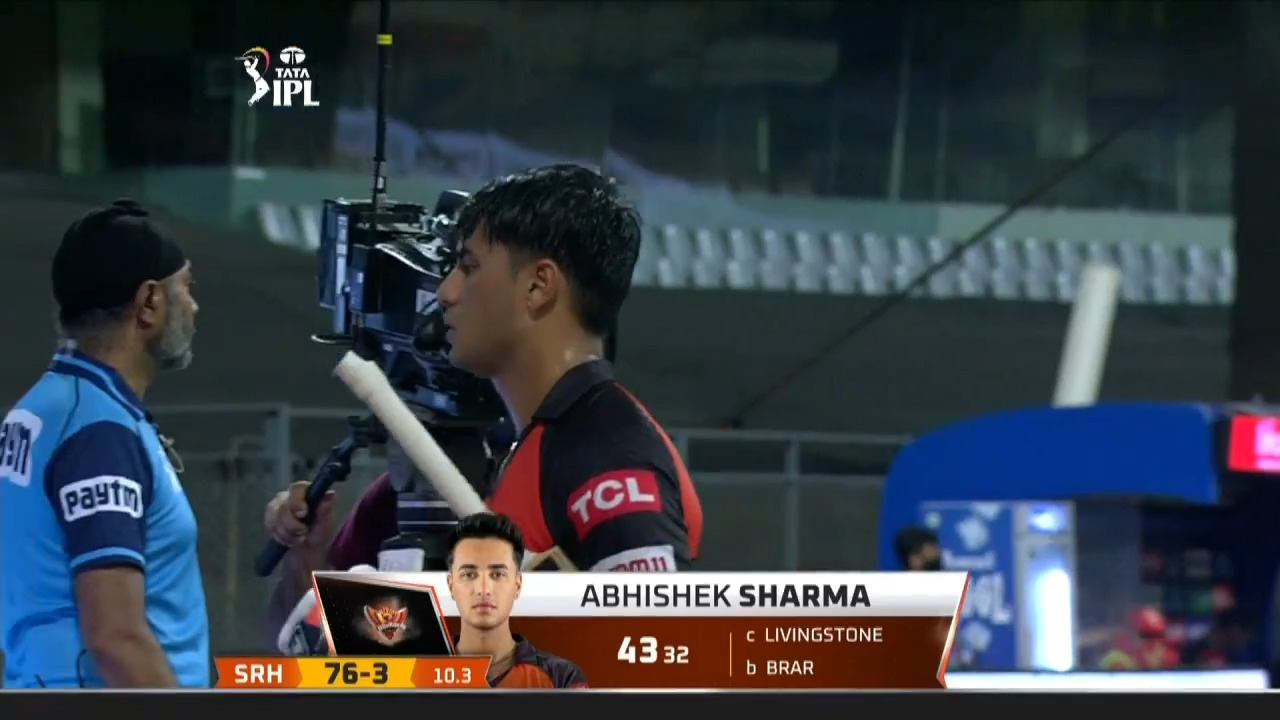 M70: SRH vs PBKS – Abhishek Sharma Wicket