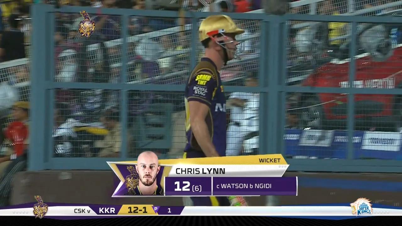 M33: KKR vs CSK – Chris Lynn Wicket