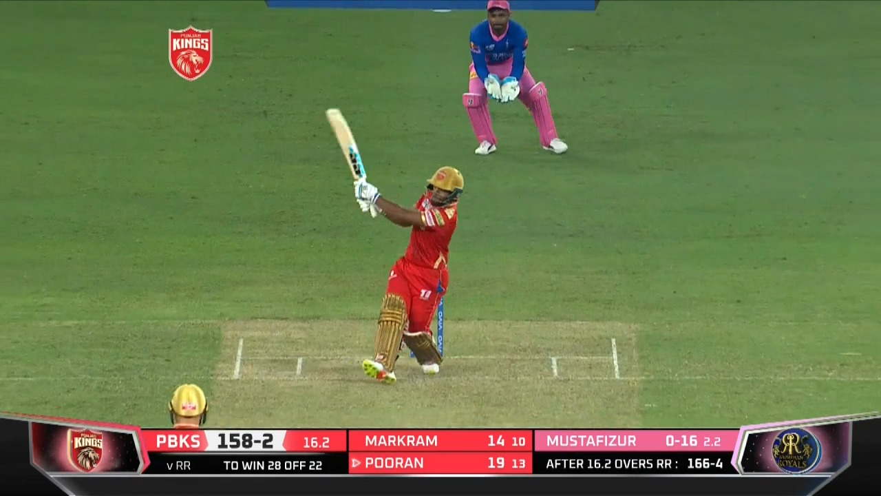 M32: PBKS vs RR – Nicholas Pooran Six background