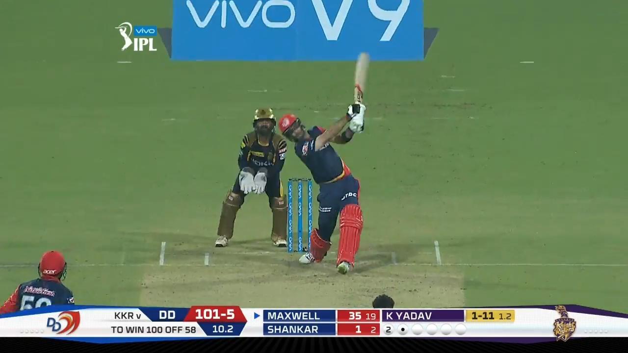 M13: KKR vs DD – Glenn Maxwell Six background