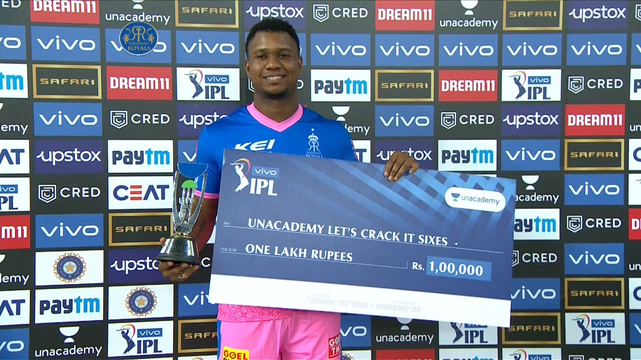 M43: RR vs RCB – Unacademy Lets Crack It Sixes of the Match – Evin Lewis