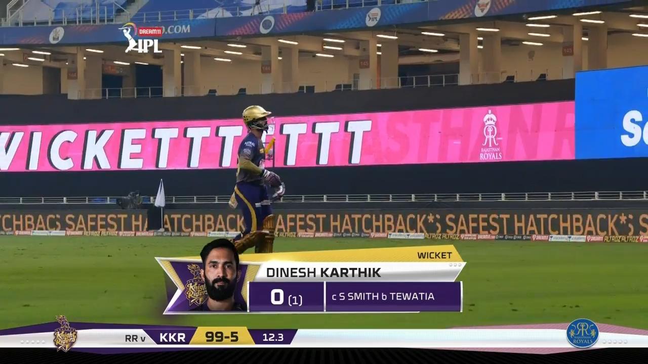 M54: KKR vs RR – Dinesh Karthik Wicket background