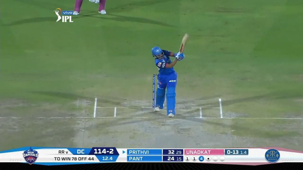 M40: RR vs DC – Prithvi Shaw Six