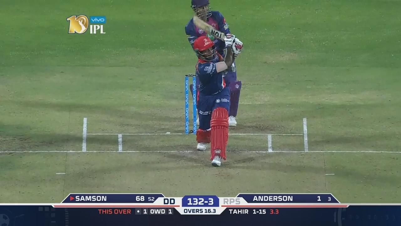 M9: RPS vs DD – Sanju Samson Six background