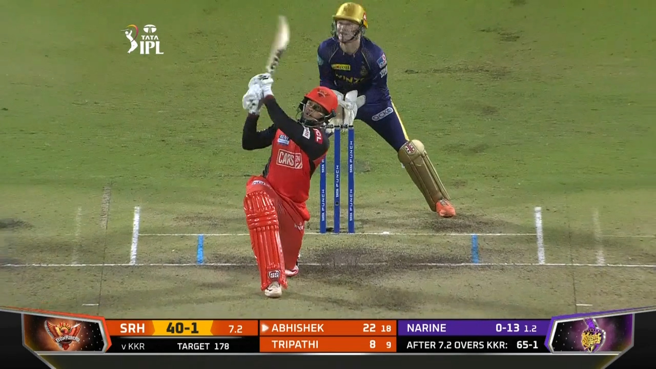 M61: KKR vs SRH – Abhishek Sharma Six