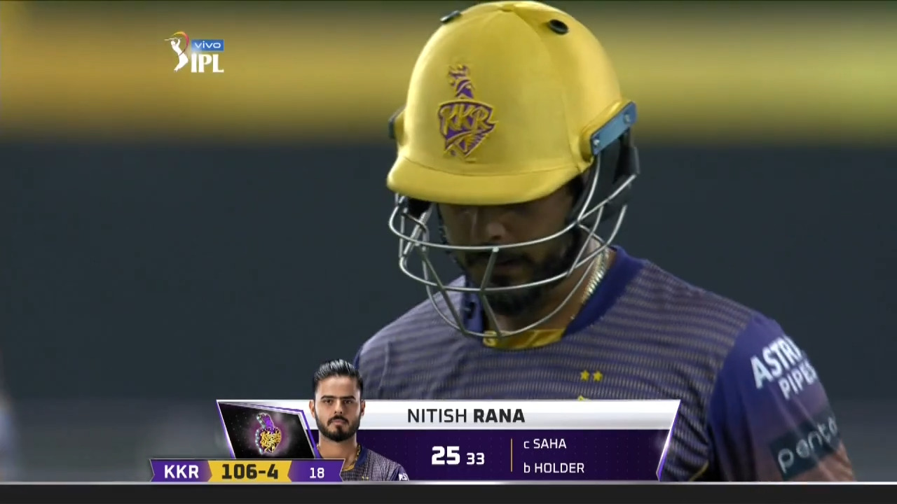 M49: KKR vs SRH – Nitish Rana Wicket
