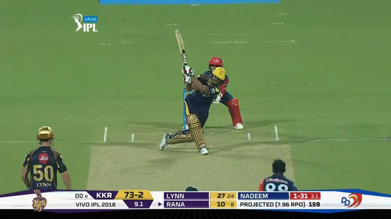 M13: KKR vs DD – Nitish Rana Six