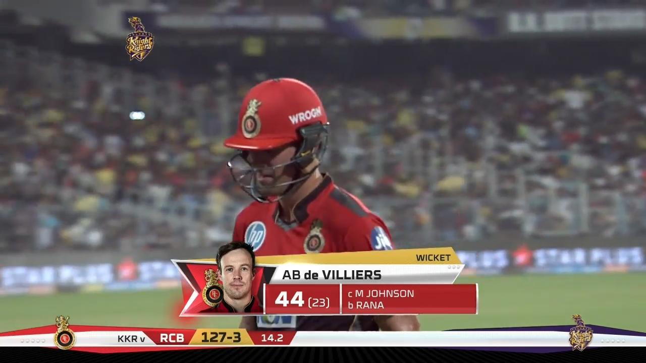 M03: KKR vs RCB – AB de Villiers Wicket