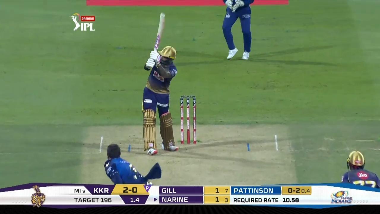 M05: KKR vs MI – Sunil Narine Six
