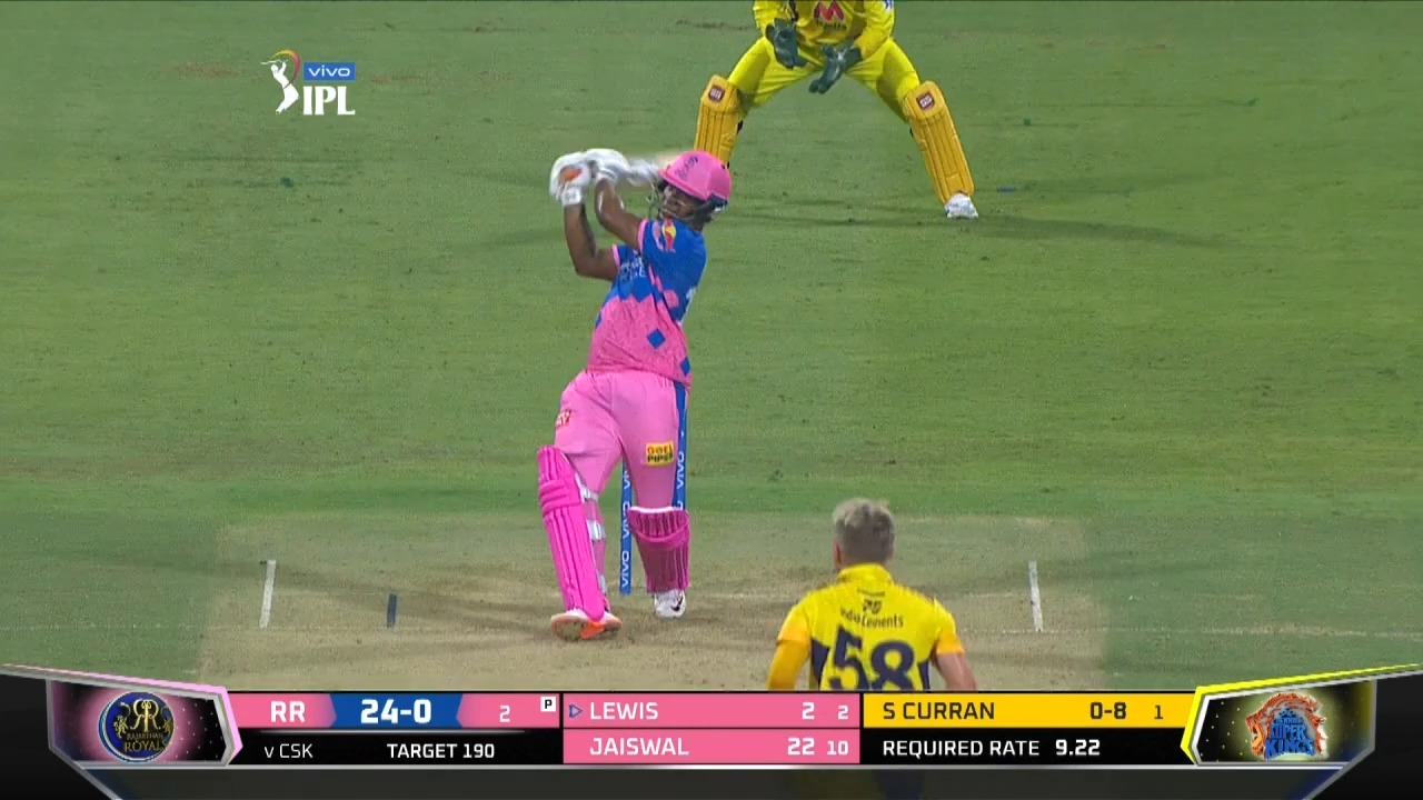 M47: RR vs CSK – Evin Lewis Six