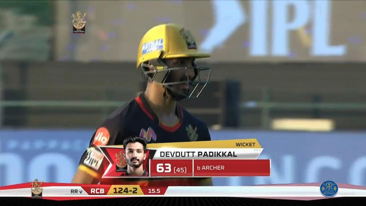 M15: RCB vs RR – Devdutt Padikkal Wicket