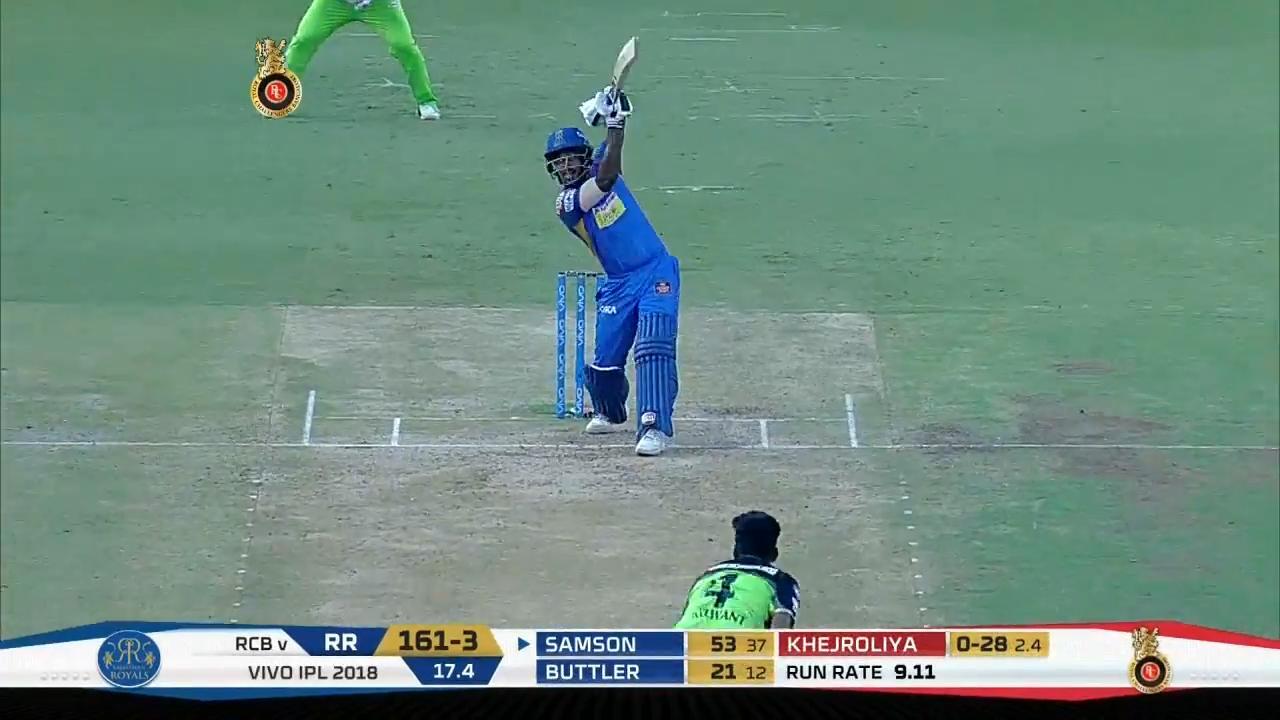 M11: RCB vs RR – Sanju Samson Six