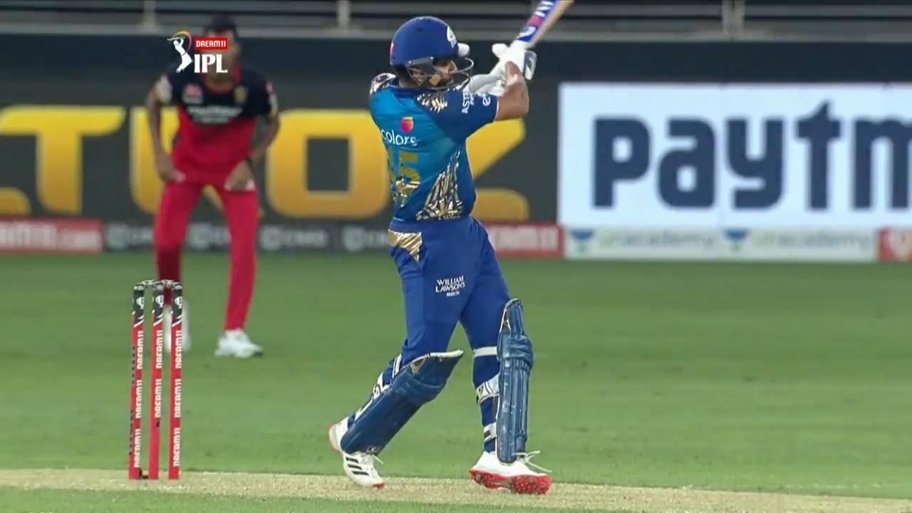 M10: RCB vs MI – Rohit Sharma Six background