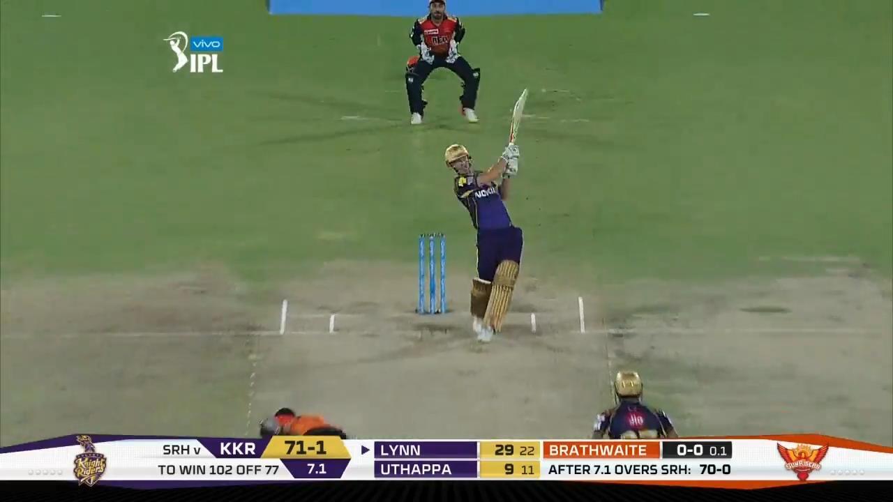 M54: SRH vs KKR – Chris Lynn Six