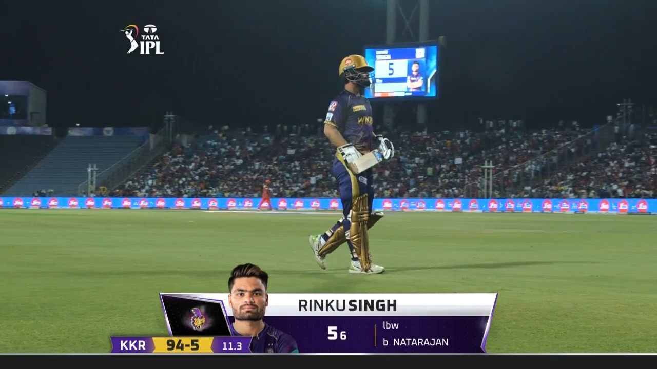 M61: KKR vs SRH – Rinku Singh Wicket