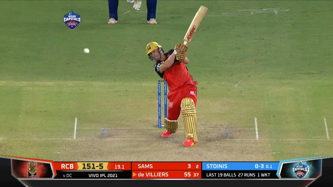 M22: DC vs RCB – AB de Villiers Six
