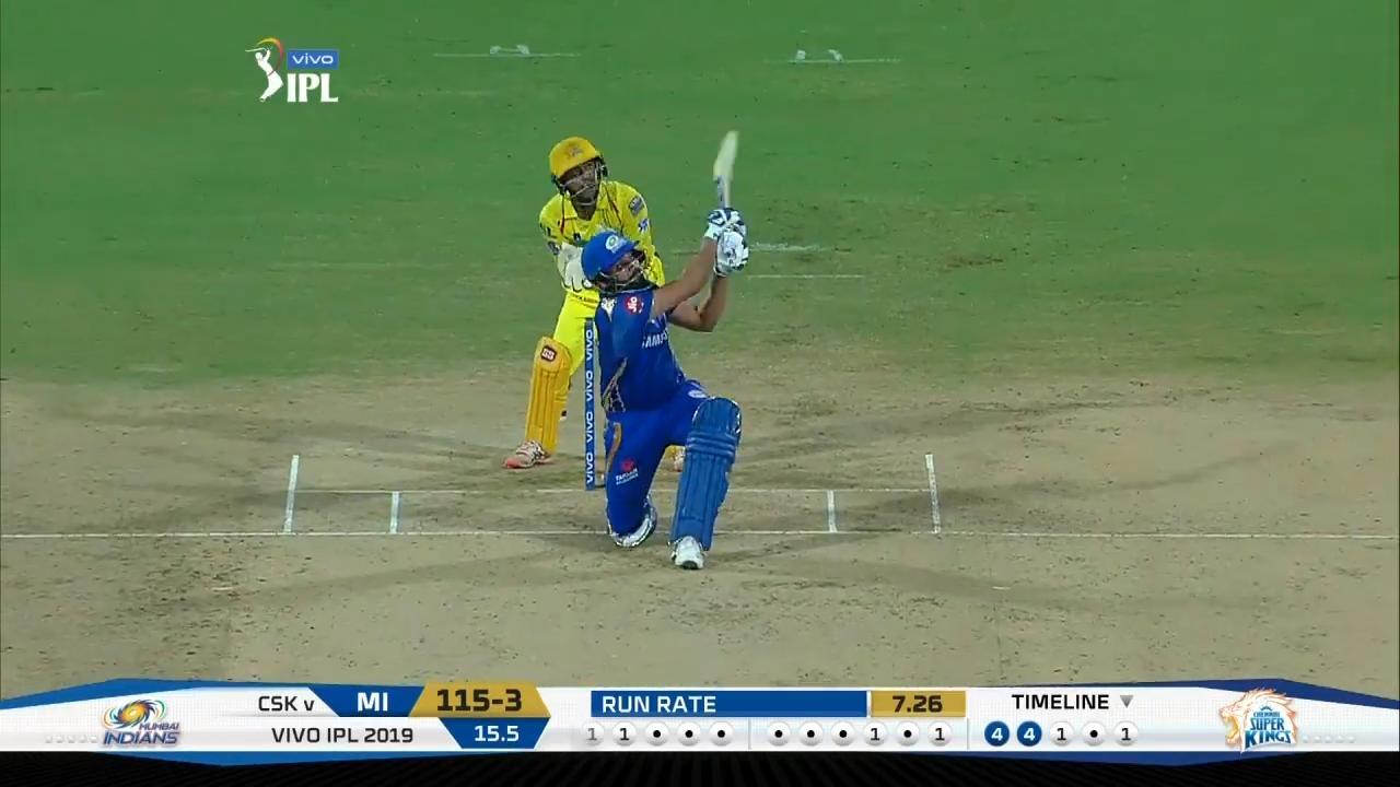 M44: CSK vs MI – Rohit Sharma Six