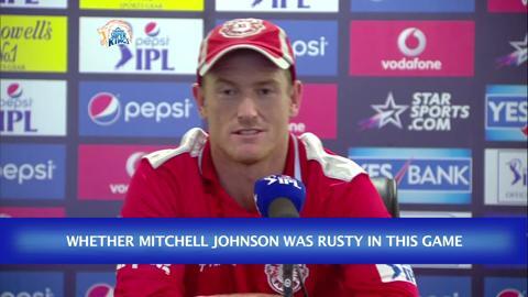 M03: CSK vs KXIP – George Bailey Press Conference background