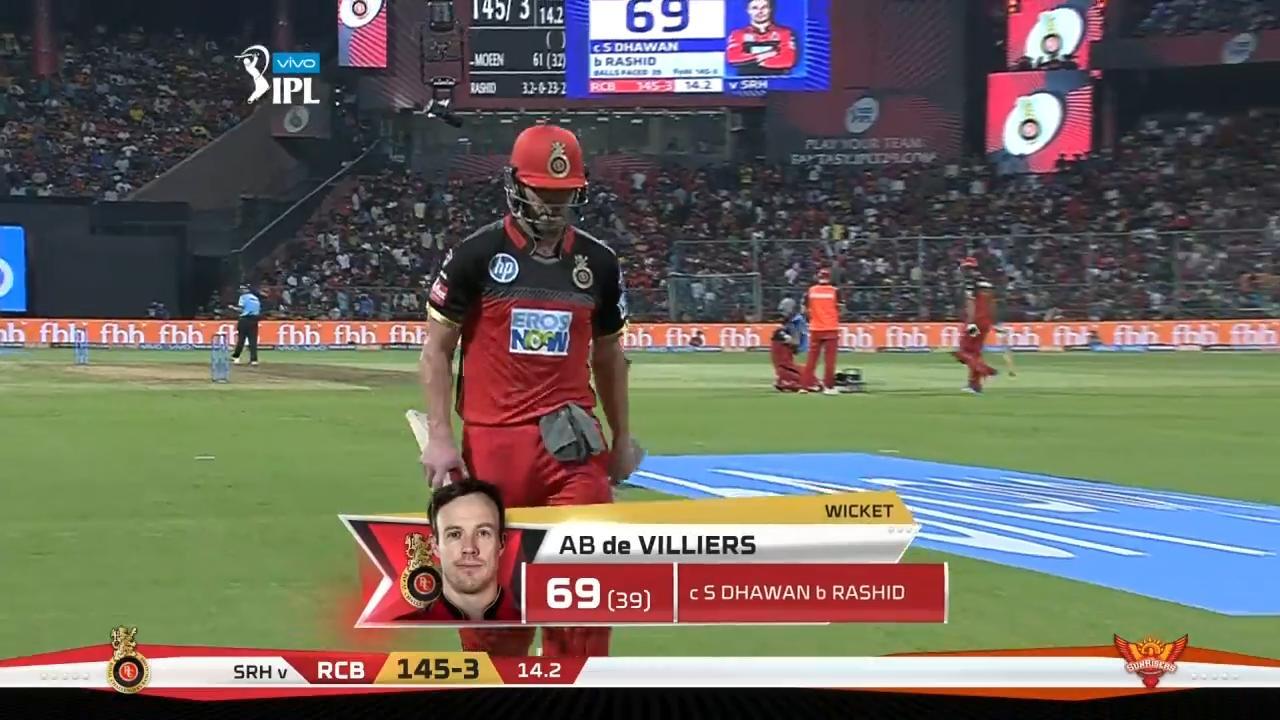M51: RCB vs SRH – AB de Villiers Wicket background