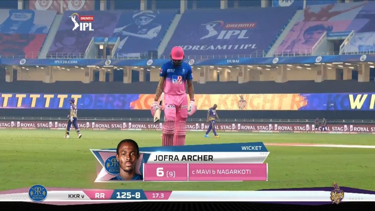M54: KKR vs RR – Jofra Archer Wicket