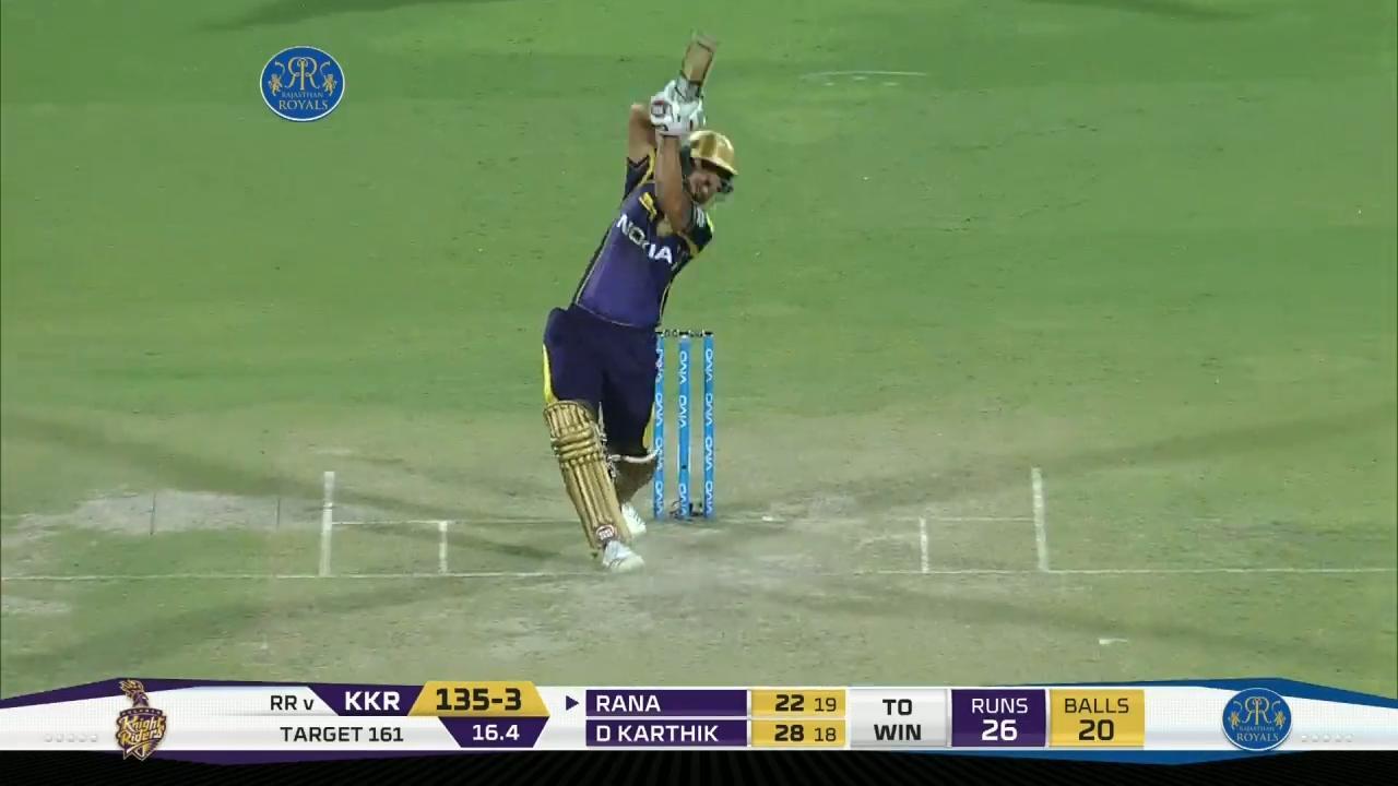 M15: RR vs KKR – Nitish Rana Six