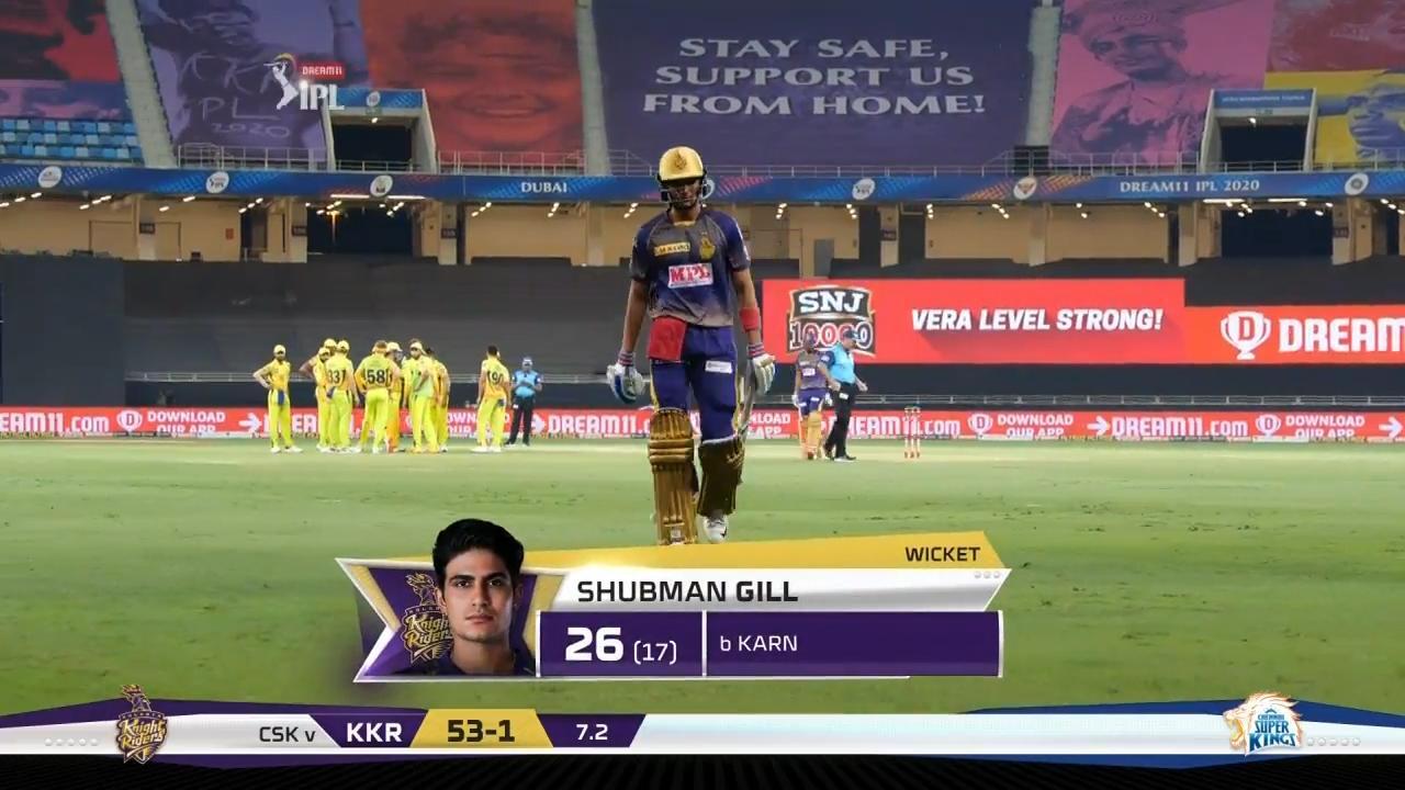 M49: CSK vs KKR – Shubman Gill Wicket