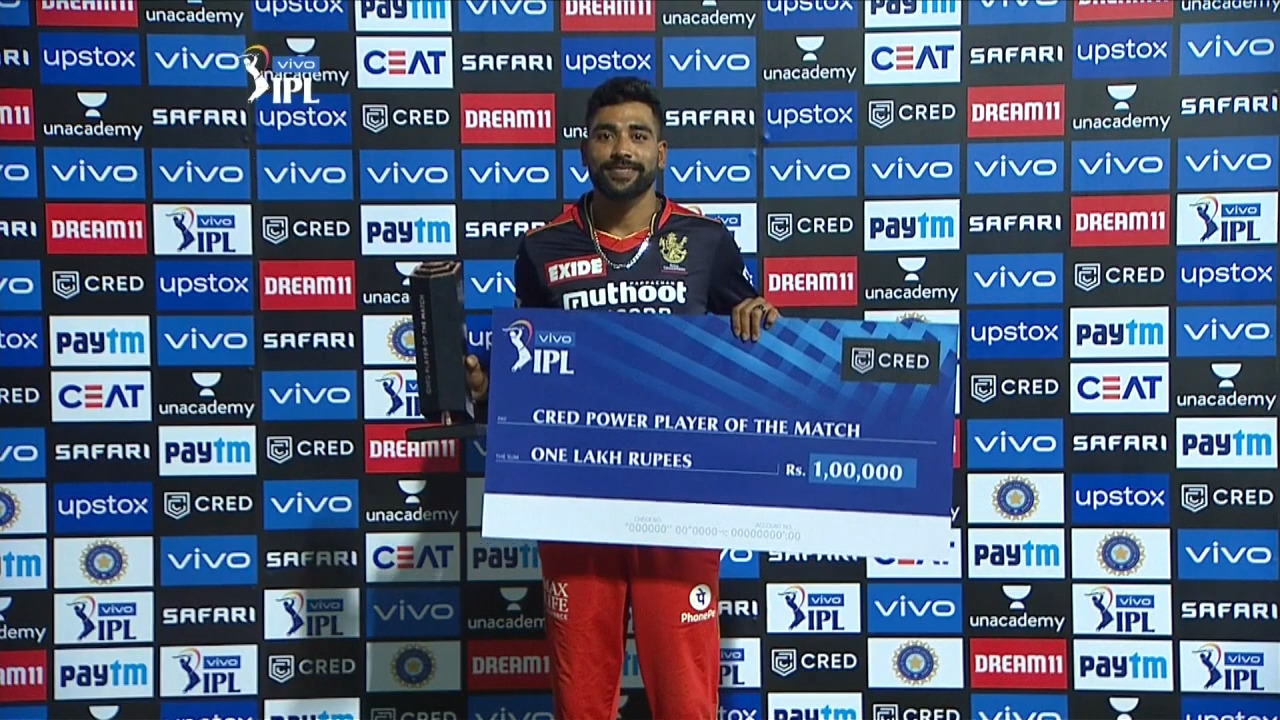 M16: RCB vs RR – CRED Power Player of the Match – Mohammed Siraj
