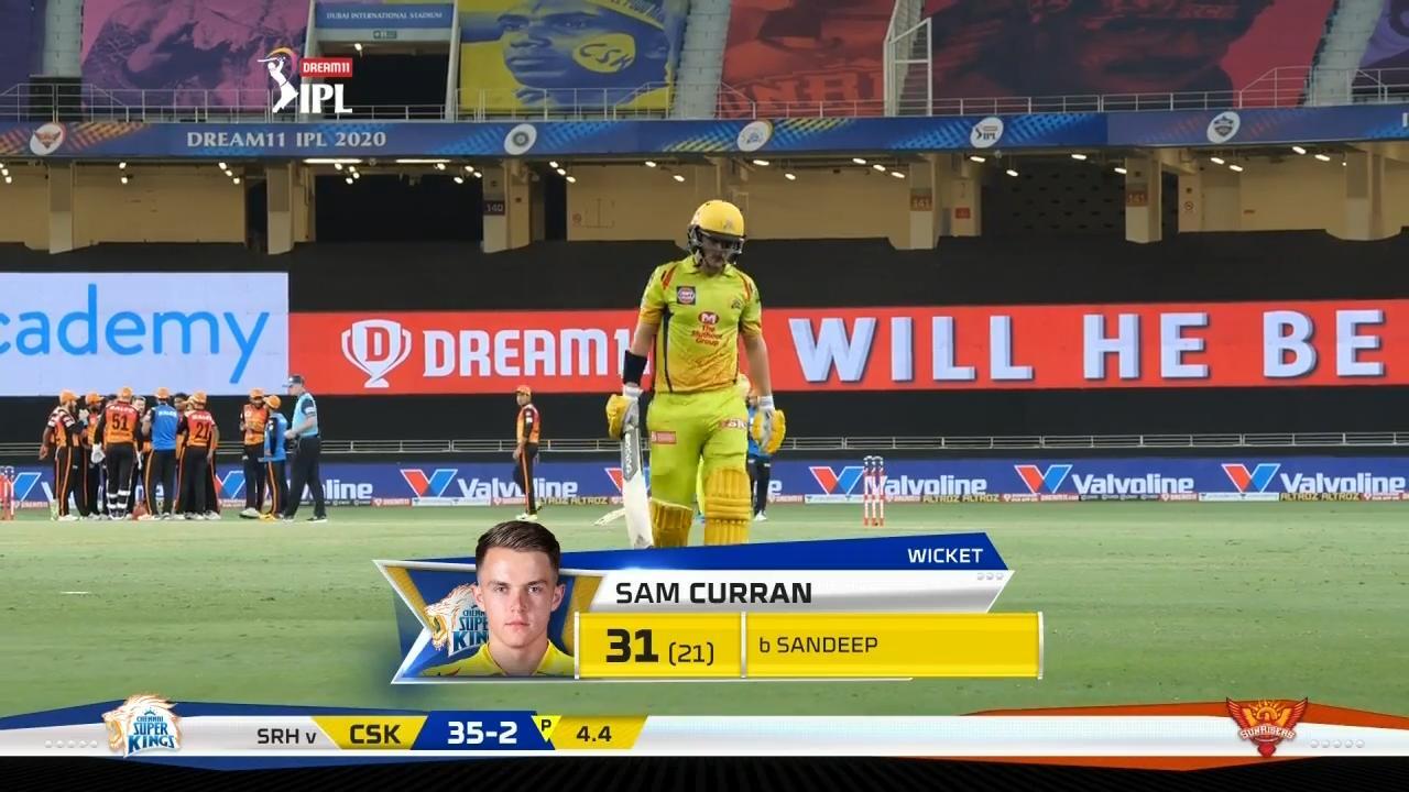 M29: SRH vs CSK – Sam Curran Wicket