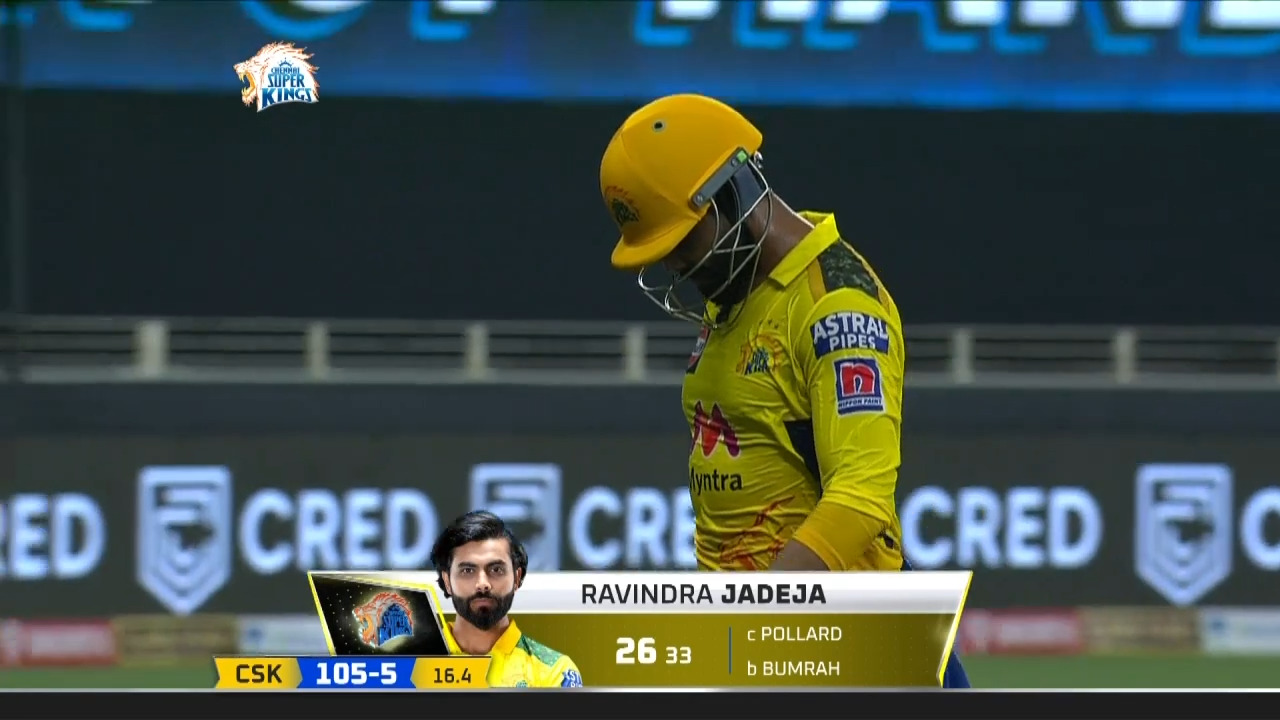 M30: CSK vs MI – Ravindra Jadeja Wicket background