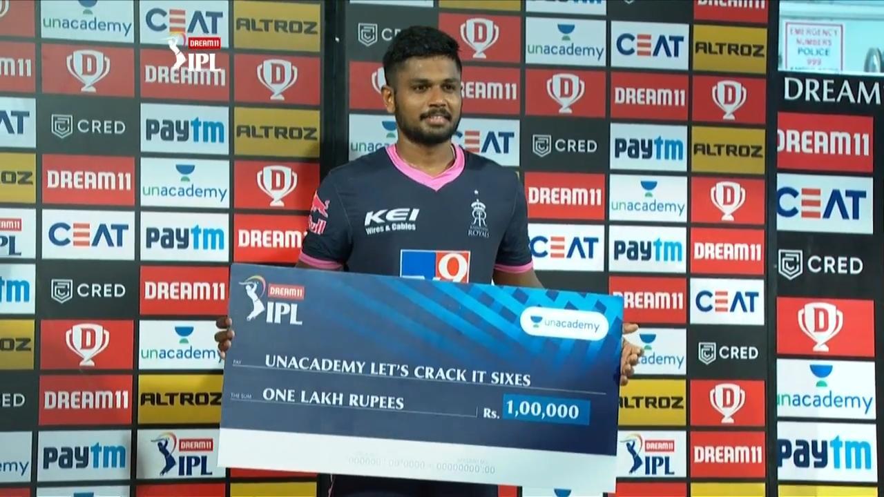 M04: RR vs CSK – Unacademy Lets Crack It Sixes of the Match – Sanju Samson
