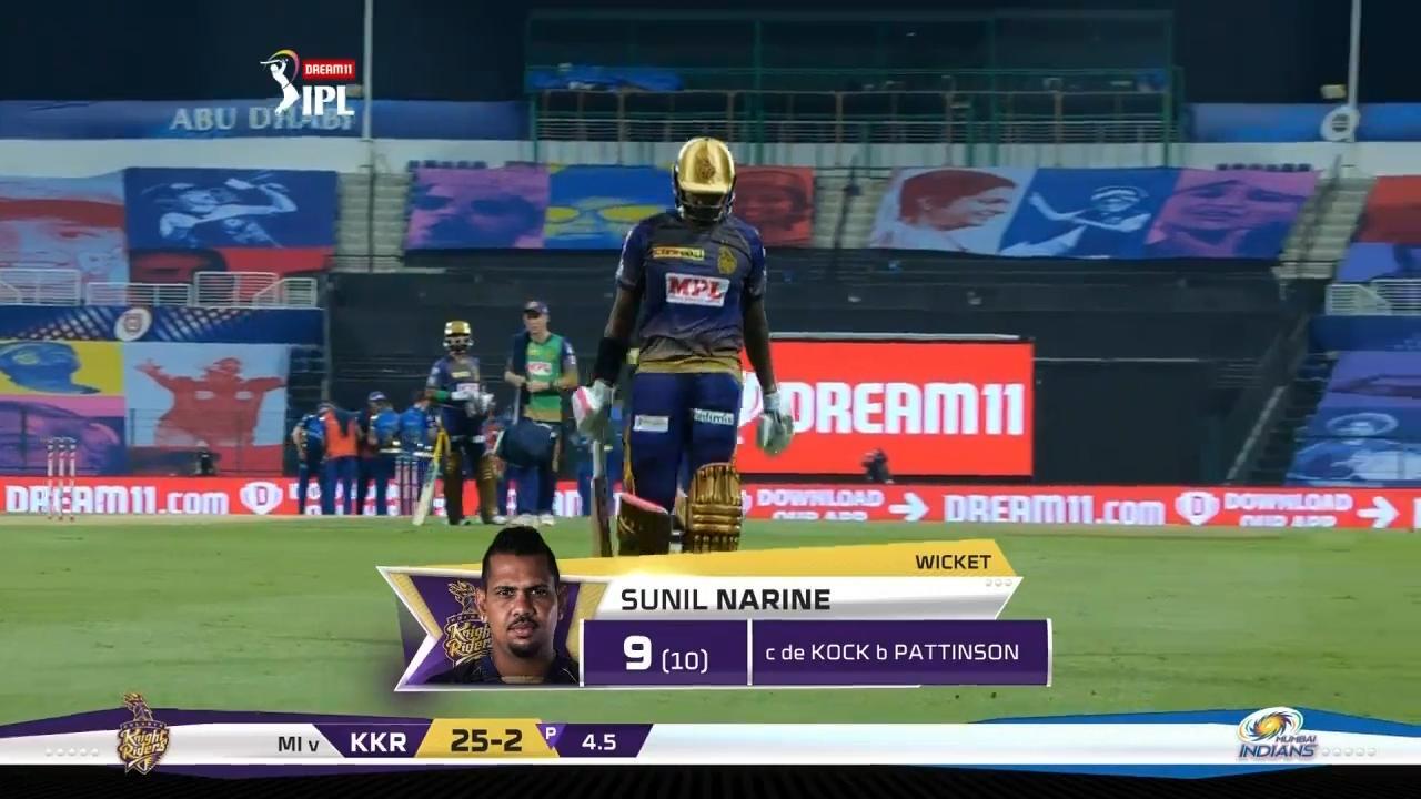 M05: KKR vs MI – Sunil Narine Wicket