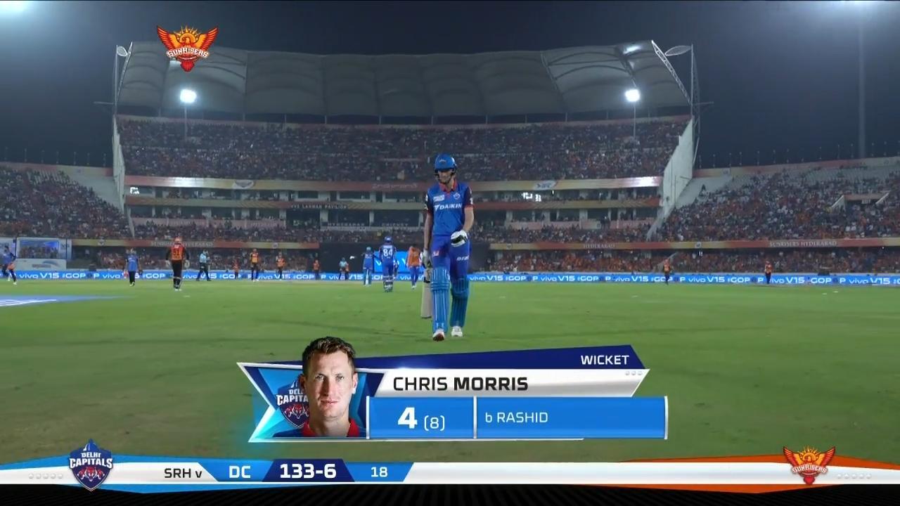 M30: SRH vs DC – Chris Morris Wicket background
