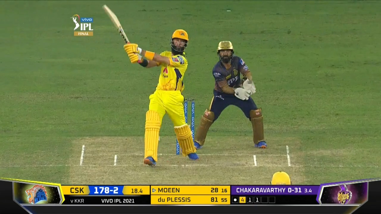 Final: CSK vs KKR – Moeen Ali Six