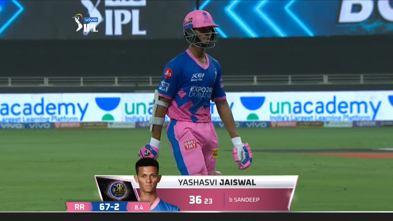 M40: SRH vs RR – Yashasvi Jaiswal Wicket background