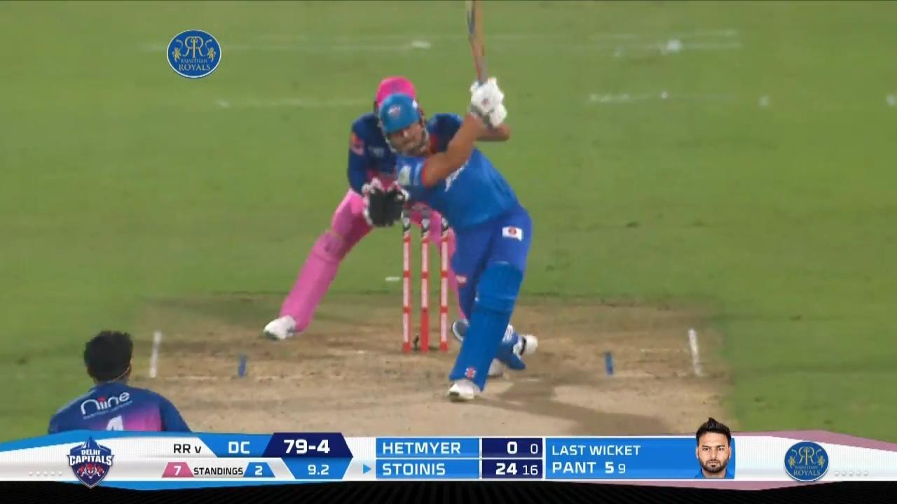 M23: RR vs DC – Marcus Stoinis Six background