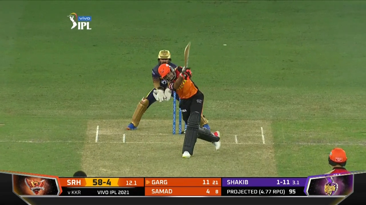 M49: KKR vs SRH – Priyam Garg Six background