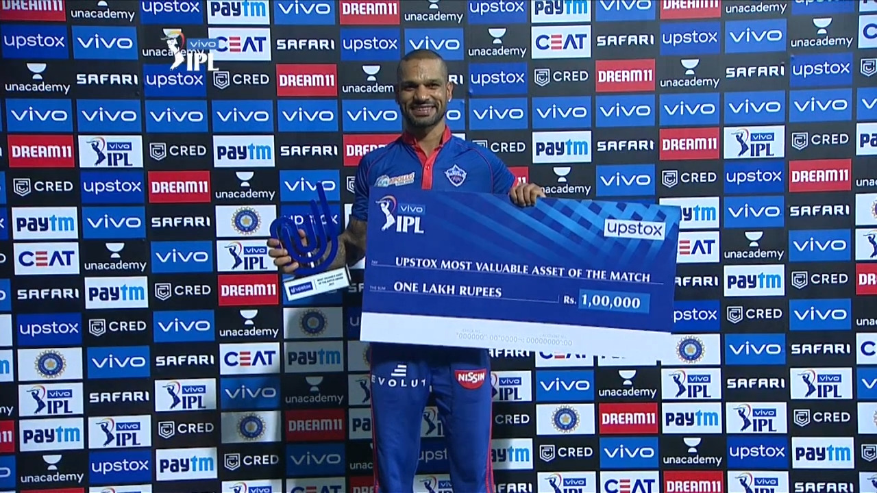 M11: DC vs PBKS – Upstox most valuable Asset of the match – Shikhar Dhawan