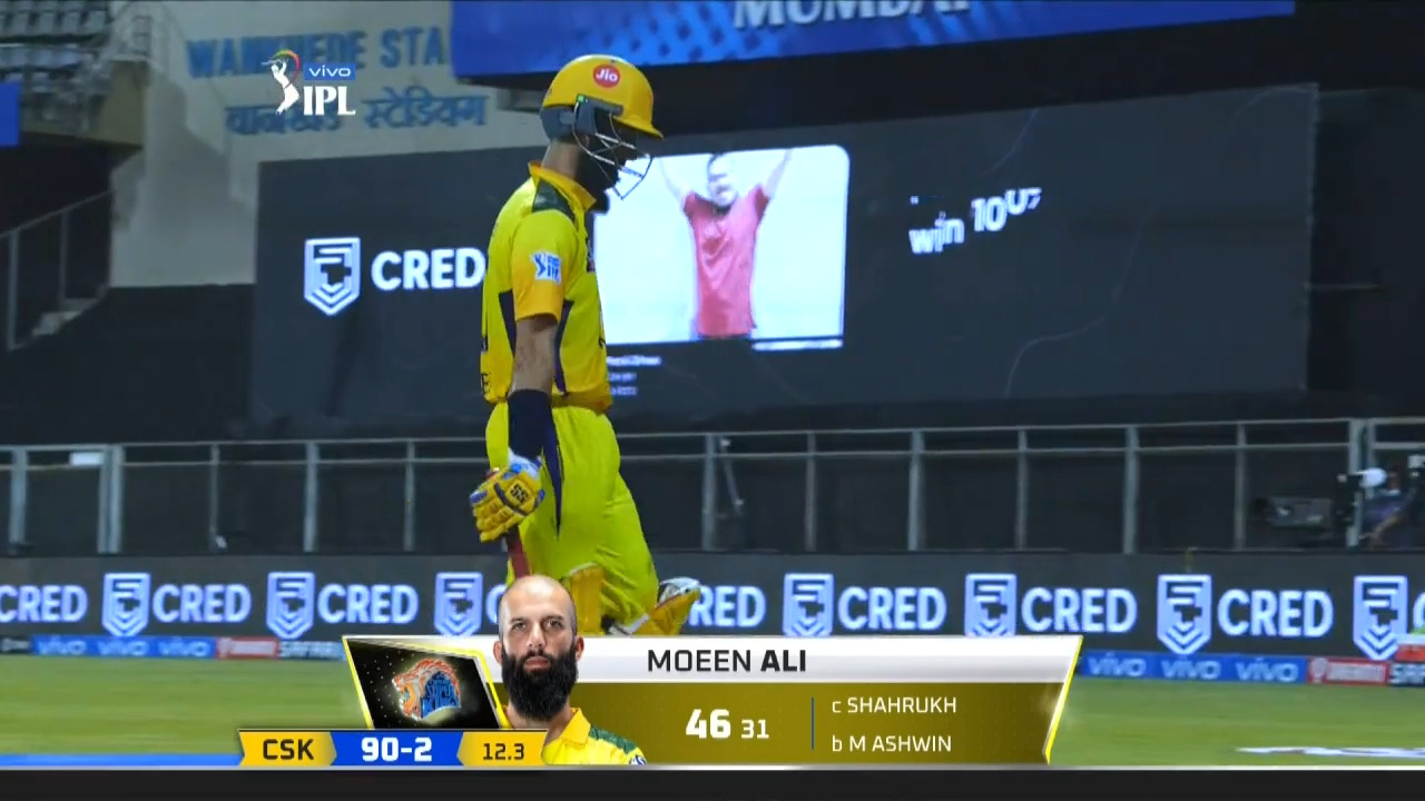 M08: PBKS vs CSK –Moeen Ali Wicket